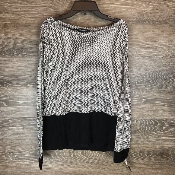 INC International Concepts Sweaters - INC deep black metallic long sleeve knit sweater